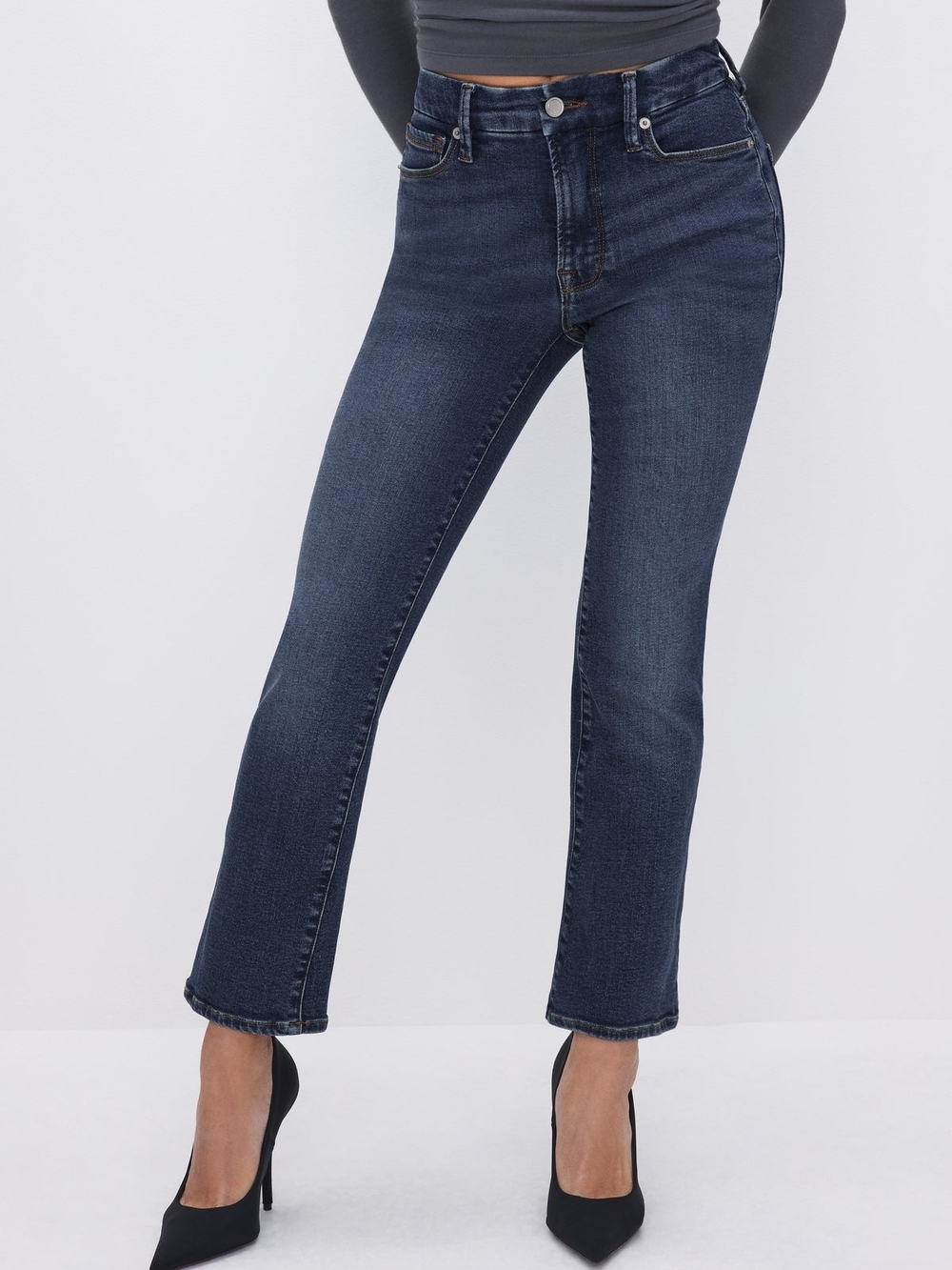 Good American NWOT Good Petite Straight Jeans